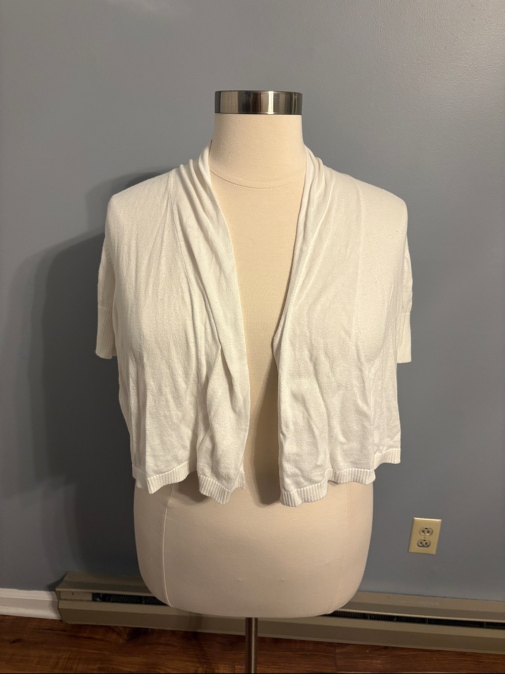 Lane Bryant white Lightweight Open-Front Knit Cardigan